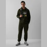 Teplákové nohavice joggery pánske - khaki - Pohlavie: Pánske · záber 3