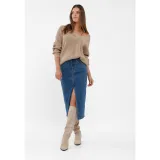 Dámský svetr VOLCANO S-VIDA-202-CAMEL · záber 3