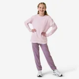 DECATHLON Dievčenská tepláková súprava fialová 8-9 r (131-140 cm) · záber 1