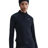 Dámska bežecká mikina s 1 2 zipsom NIKE W NK TEMPO SWSH HBR DF HZ TOP BLACK WHITE · záber 1