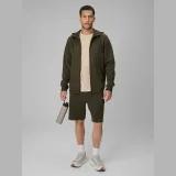 Pánská regular tepláková mikina s kapucí - khaki · záber 2