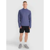 Pánská zateplená běžecká mikina s 1 2 zipem 4F SWEATSHIRT FNK M576-WAW25TFSWM576-32S-DENIM · záber 5