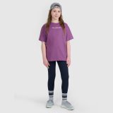 T-shirt oversize s potlačou dievčenský - fialový · záber 2