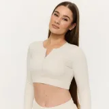 Дамски спортен топ Prime Pearl - GymBeam - Размер: XS | Цвят: béžová | Тегло: 0,185 g | Опаковка: 73 · záber 1