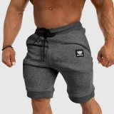 Pánske teplákové kraťasy Iron Aesthetics Badge, tmavo sivé · záber 3