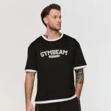 Мъжка овърсайз тениска Varsity Black - GymBeam - Размер: M | Тегло: 0,22 g | Опаковка: 80 · záber 1