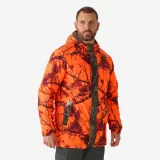 SOLOGNAC Nepremokavá, hrejivá a nehlučná poľovnícka bunda Treemetic fluo 100 XL · záber 1