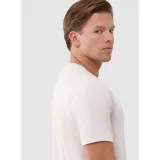 Pánské tréninkové tričko s krátkým rukávem 4F TSHIRT FNK-WSS25TFTSM1217-12S-CREME · záber 3