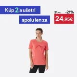 QUECHUA Dámske turistické tričko MH500 krátky rukáv ružové L · záber 1