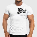 Pánské fitness tričko Iron Aesthetics Splash, bílé · záber 1