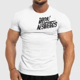 Pánske fitness tričko Iron Aesthetics Splash, biele · záber 1