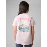 Dívčí tričko s krátkým rukávem 4F JUNIOR TSHIRT F2886-56S-LIGHT PINK · záber 4