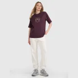 Oversize tričko s potiskem dámské - fialové · záber 2