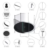 DOMYOS Ochranná sieť V2 bez zipsu na okrúhlu trampolínu 360 bez · záber 2