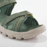 QUECHUA Detské turistické sandále MH100 TW 32-37 kaki-žlté 36-37 · záber 2