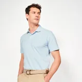 INESIS Pánska bavlnená golfová polokošeľa s krátkym rukávom MW100 modrá XL · záber 1