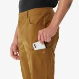 QUECHUA Pánske turistické nohavice NH500 Regular hnedé S (L33) · záber 2
