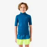 DECATHLON Detské tričko s fleecom s krátkym rukávom modré 6 rokov · záber 1