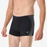 DECATHLON Pánske boxerkové plavky Fiti čierno-biele M · záber 1