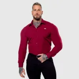 Strečová košeľa Iron Aesthetics Slim Stretch, bordová · záber 3