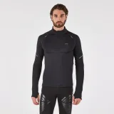 KIPRUN Pánske hrejivé bežecké tričko Run 500 polovičný zips čierne L · záber 1