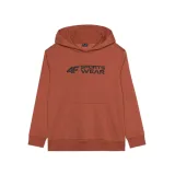 Chlapecká mikina s kapucí 4F JUNIOR SWEATSHIRT-JWAW24TSWSM1223-64S-SALMON CORAL · záber 5