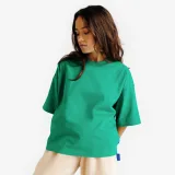 DECATHLON Dámske oversize crop tričko zelené XS · záber 1