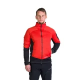 Pánská zateplená turistická mikina se zipem NORTHFINDER GIACOMO-361redblack · záber 1