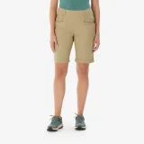 QUECHUA Dámske turistické bermudy NH500 béžové 2XL · záber 1