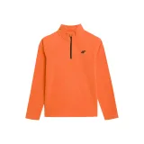 Chlapecká lyžařská fleecová mikina 4F JUNIOR FLEECE UNDERWEAR-JAW23UFLEM019-70S-ORANGE · záber 4