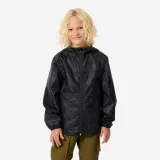 QUECHUA Detská nepremokavá turistická bunda MH100 TW sivá 14-15 r (161-172 cm) · záber 1
