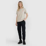 Dámské tričko oversize s potiskem - béžové · záber 2