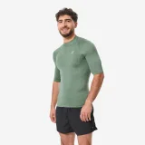 DECATHLON Pánske tričko 100 s UV ochranou krátky rukáv kaki M · záber 1
