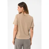 Dámské tričko s krátkým rukávem VOLCANO T-UNIQ-BEIGE · záber 3