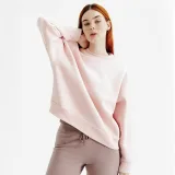 DECATHLON Dámska oversize mikina s okrúhlym výstrihom, ružová M · záber 1