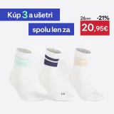 DECATHLON Vysoké tenisové ponožky 3 páry RS 500 béžové/modré/sivé 35-38 · záber 1