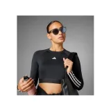 Dámské tréninkové tričko s dlouhým rukávem ADIDAS HYGLM CRO LS BLACK WHITE · záber 3