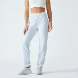 DOMYOS Dámske nohavice 500 Slim na fitnes svetlosivé XS (W26 L30) · záber 1
