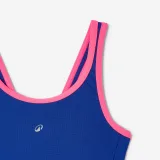 DECATHLON Dievčenské jednodielne plavecké plavky Olga modré 4-5 r (103-112 cm) · záber 2