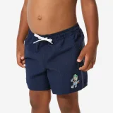 DECATHLON Detské plážové šortky na surf 100 textúrované tmavomodré 4-5 r (103-112 cm) · záber 1