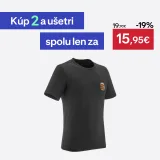 QUECHUA Pánske turistické tričko NH100 krátky rukáv čierne M · záber 1