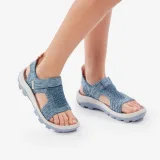 QUECHUA Detské turistické sandále MH120 28-39 modro-sivé 28 · záber 2