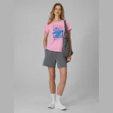 T-shirt regular s potlačou dámsky - ružový · záber 2