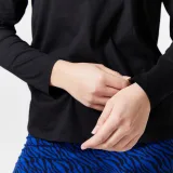DOMYOS Dámske tričko s dlhým rukávom 100 čierne M · záber 2