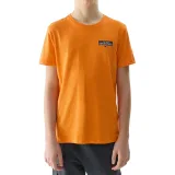 Chlapčenské turistické tričko s krátkym rukávom 4F JUNIOR TSHIRT-4FJWSS24TTSHM1131-70S-ORANGE · záber 4