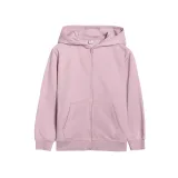 Dievčenská zateplená mikina so zipsom 4F JUNIOR SWEATSHIRT F1952-4FJWAW25TSWSF1952-56S-LIGHT PINK · záber 2