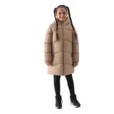 Dívčí bunda 4F JUNIOR DOWN JACKET-JWAW24TDJAF455-83S-BEIGE · záber 1