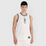 Pánské rychleschnoucí basketbalové tílko oversize - bílé · záber 1