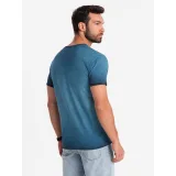 Pánské tričko s krátkým rukávem a v-výstřihem OMBRE T-shirt OM-TSCT-22SS-002 V-7 navy · záber 4
