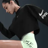 Dámská mikina NIKE PRO W NP DF FLC CREW TT GRX BLACK WHITE WHITE · záber 4